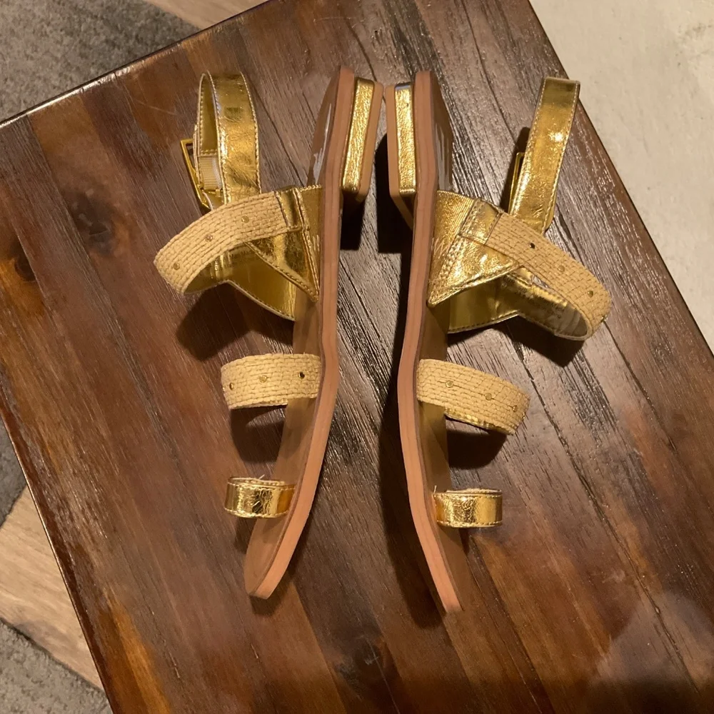 SARTO By Franco Sarto Gold Sandals - Picture 4 of 7
